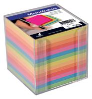Memokubus+inhoud 90 x 90 mm 700 vel assorti kleuren