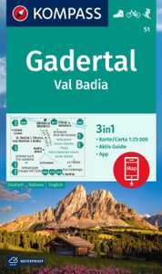 Wandelkaart 51 Gadertal - Val Badia | Kompass