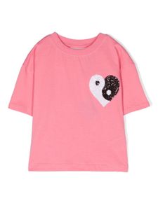 Molo t-shirt brodé de sequins en coton - Rose