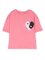 Molo t-shirt brodé de sequins en coton - Rose - thumbnail