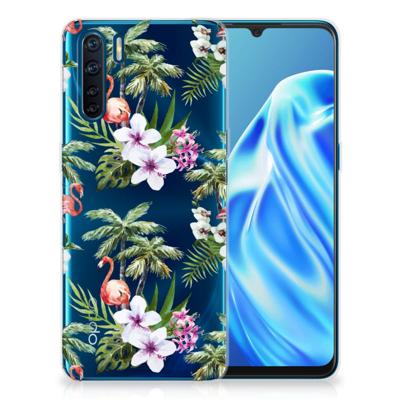 OPPO A91 TPU Hoesje Flamingo Palms OPPO A91 TPU Hoesje Flamingo Palms