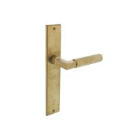 Deurkruk Bau-stil op blind schild messing getrommeld