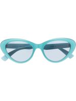 Gucci Eyewear lunettes de soleil à monture papillon - Bleu - thumbnail