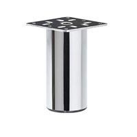 Meubelvoet rond chroom hoogte 10 cm | hoge kwaliteit koudgetrokken staal