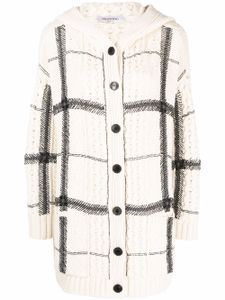 Valentino Garavani cardigan à carreaux - Blanc