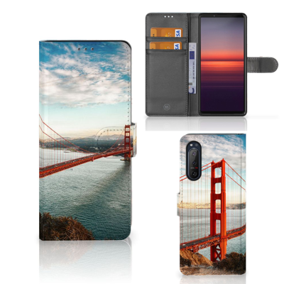 Sony Xperia 5II Flip Cover Golden Gate Bridge Sony Xperia 5II Flip Cover Golden Gate Bridge
