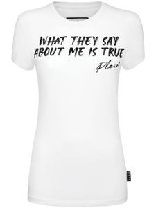 Philipp Plein t-shirt Sexy Pure à slogan brodé en coton - Blanc