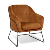 Fauteuil Maribel | Velvet | Cognac