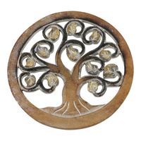 Houten Muurdecoratie Tree of Life Rond (20 x 20 x 1 cm) - thumbnail