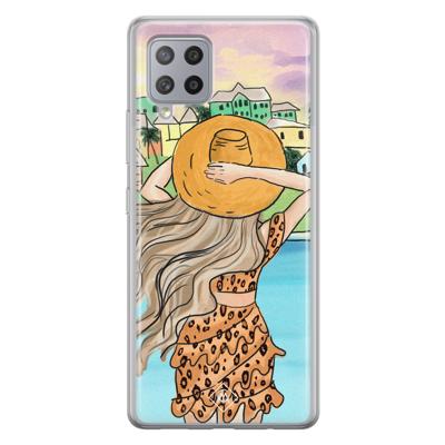Samsung Galaxy A42 siliconen hoesje - Sunset girl Samsung Galaxy A42 siliconen hoesje - Sunset girl