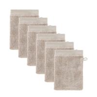 wehkamp home washand hotelkwaliteit (set van 6) (15x21 cm) Taupe