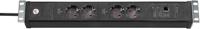 Brennenstuhl 1156057984 Premium Web-Line Internet 19" PDU | Server Stekkerdoos | 16A met 4x Type F Stopcontacten | Main-Follow Functie | LAN Stopcontact | 3 meter