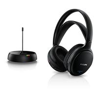 Philips SHC5200/10 HiFi Hoofdtelefoon Draadloos Over-Ear (32-mm-Luidspreker, Draadloze FM-transmissie, Zelfinstellende Binnenhoofdband, Lichtgewicht Ontwerp, Oplaadbaar), Zwart
