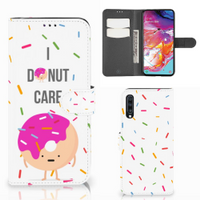 Samsung Galaxy A70 Book Cover Donut Roze - thumbnail