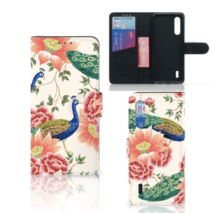 Telefoonhoesje met Pasjes voor Xiaomi Mi 9 Lite Pink Peacock