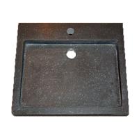 Wastafel Opbouw Lot Rechthoek 50x45x6cm Limestone Blue Limestone 1 Kraangat