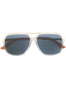 Gucci Eyewear lunettes de soleil à monture aviateur - Métallisé