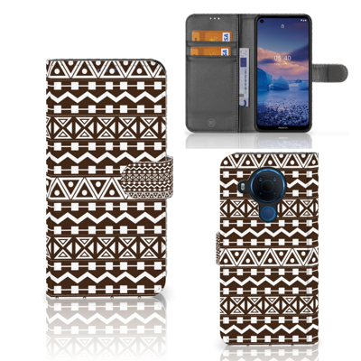 Nokia 5.4 Telefoon Hoesje Aztec Brown Nokia 5.4 Telefoon Hoesje Aztec Brown