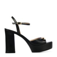 Unisa Vadilo leren sandalettes zwart