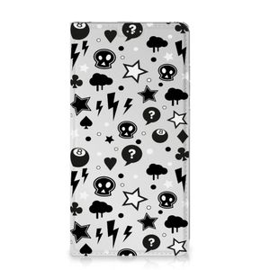 Mobiel BookCase Samsung Galaxy S23 Plus Silver Punk