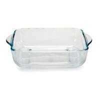 Ovenschaal van borosilicaat glas - vierkant - 2 Liter - 25,5 x 22 x 6 cm - thumbnail