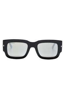 DSQUARED2 EYEWEAR lunettes de soleil rectangulaires Hype à logo imprimé - Noir