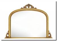 Schouwspiegel met boog en kuif Dax Goud