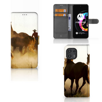 Motorola Edge 20 Lite Telefoonhoesje met Pasjes Design Cowboy