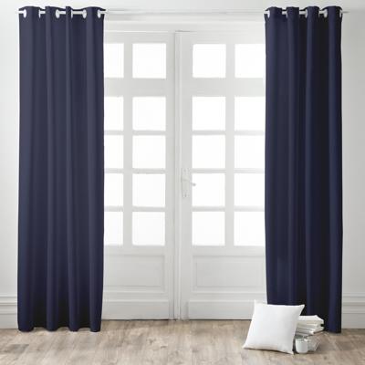 Kant en Klaar Gordijn Donkerblauw - 140cm x 260cm Kant en Klaar Gordijn Donkerblauw - 140cm x 260cm