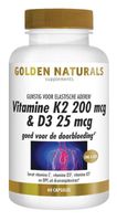 Golden Naturals Vitamine K2 200 mcg & D3 25 mcg