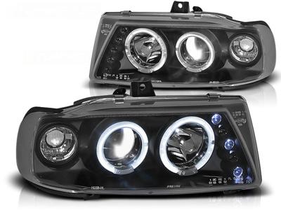 Tuning-Tec Koplampen dual halo rims SEAT IBIZA / CORDOBA/ POLO VARIANT SEDAN 10 93-08 99 ANGEL EYES ZWART