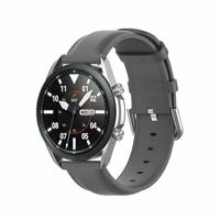 By Qubix - Classic leren bandje - Grijs - Compatible met Xiaomi Redmi Watch 5 Active/Redmi Watch 5 Lite - Compatible Xiaomi bandje