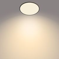 Philips SuperSlim plafondlamp - zwart - groot - warmwit licht - 36 W