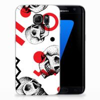 Silicone Back Case Samsung Galaxy S7 Edge Skull Red