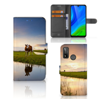 Huawei P Smart 2020 Telefoonhoesje met Pasjes Koe
