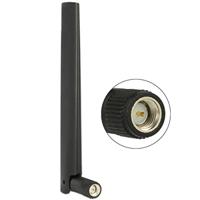 Delock Antenne Zigbee Multi Bluetooth, GSM, LTE, UMTS, WLAN IEEE 802.11 B/g/N SMA 1-4, 3 dBi Omni scharnier zwart