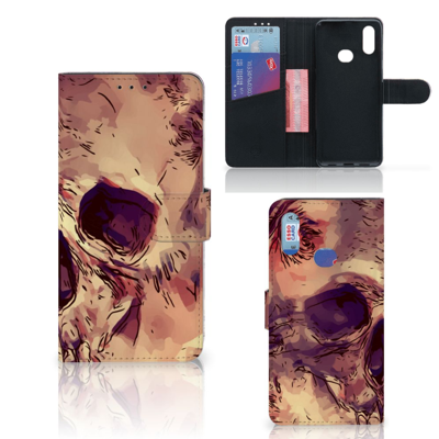 Telefoonhoesje met Naam Samsung Galaxy A10s Skullhead Telefoonhoesje met Naam Samsung Galaxy A10s Skullhead