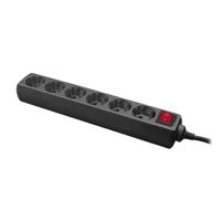 LogiLink LPS202B power uitbreiding 1,4 m 6 AC-uitgang(en) Zwart - thumbnail