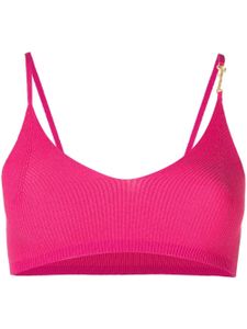 Jacquemus bralette La Bandeau Pralu en maille - Rose