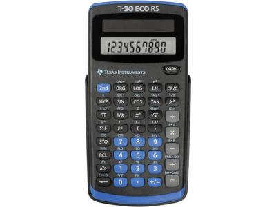 Texas Instruments TI-30 ECO RS Schoolrekenmachine Zwart Aantal displayposities: 10 werkt op zonne-energie (b x h x d) 71 x 13 x 147 mm Texas Instruments TI-30 ECO RS Schoolrekenmachine Zwart Aantal displayposities: 10 werkt op zonne-energie (b x h x d) 71 x 13 x 147 mm