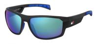 Tommy Hilfiger zonnebril 1722/S heren cat. 3 rechthoekig blauw