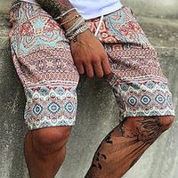 Voor heren Korte broek Zomer korte broeken korte broek Strandshorts Trekkoord Afdrukken Grafische prints Comfort Lichtgewicht Knielengte Feestdagen Strand Stijlvol Casual 1 2 Inelastisch Lightinthebox