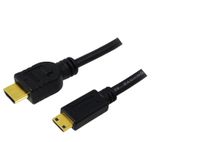 LogiLink CH0023 HDMI-kabel HDMI Aansluitkabel HDMI-A-stekker, HDMI-mini-C-stekker 2.00 m Zwart 4K UHD - thumbnail