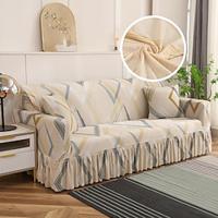 Eenvoudige mode elastische rokstijl bankhoezen voor woonkamer stretch hoes fauteuil bankhoes hoek l-vormige sofabeschermer Lightinthebox - thumbnail