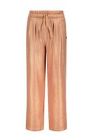 Like Flo Meisjes broek metallic crepe wide leg - Brique