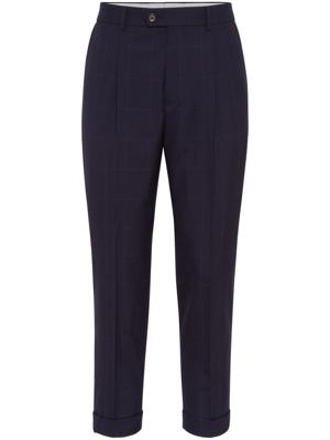 Brunello Cucinelli Geruite broek - Blauw
