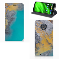 Motorola Moto G6 Standcase Marble Blue Gold