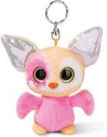 Nici sleutelhanger vleermuis junior 9 cm pluche roze
