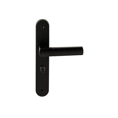 Hardbrass Deurkruk Rhodos op ovaal langschild WC63/8mm - zwart Hardbrass Deurkruk Rhodos op ovaal langschild WC63/8mm - zwart