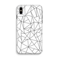 Geometrische lijnen zwart: iPhone X Tough Case